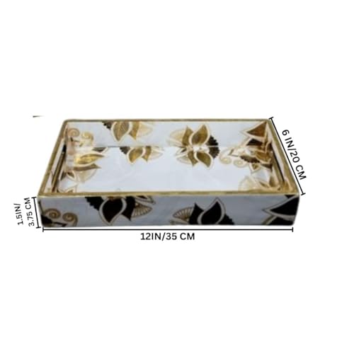 Fleur-De-Lotus- Tray Set of 3