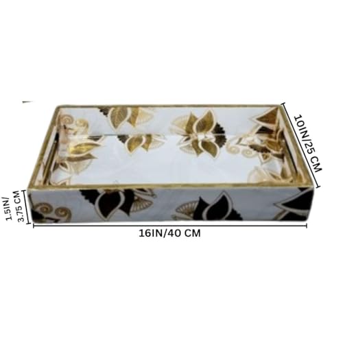 Fleur-De-Lotus- Tray Set of 3