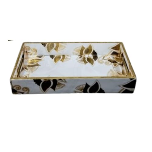 Fleur-De-Lotus- Tray Set of 3