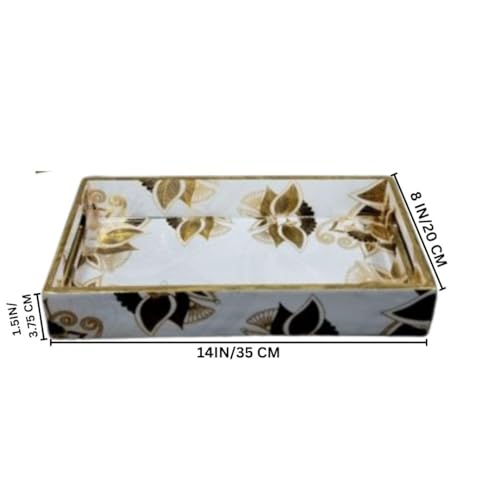 Fleur-De-Lotus- Tray Set of 3